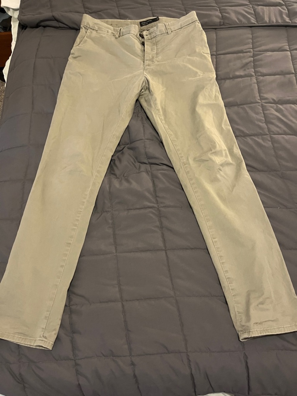 AllSaints Men's Slim Chinos in Light Tan